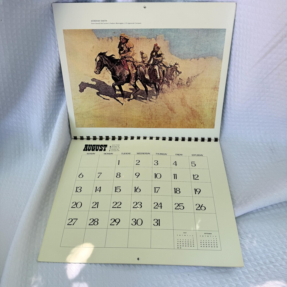 Vintage 1978 Frederic Remington Calendar 14 Full Color Western Art Prints - Picture 13 of 14